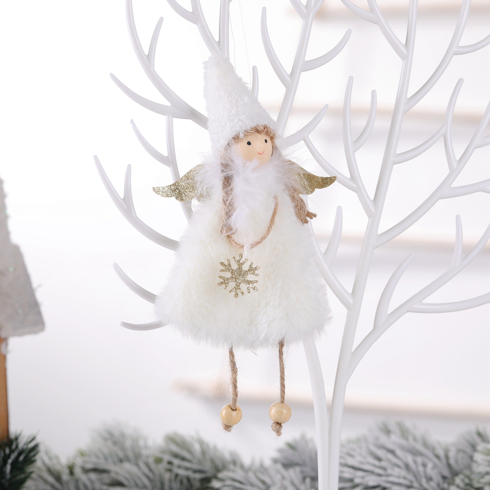 Wholesale Love Angel Cross Border Plush Girl Christmas Decoration